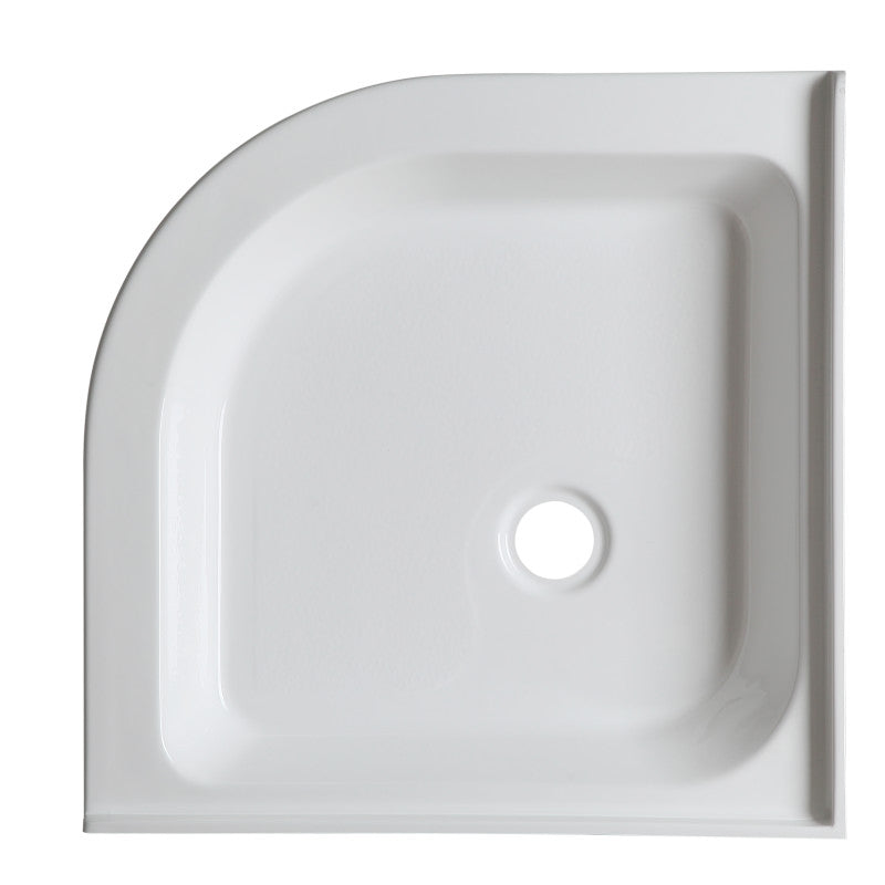 ANZZI Randi 36 x 36  in. Neo-Round Double Threshold Shower Base in White SB-AZ01RO