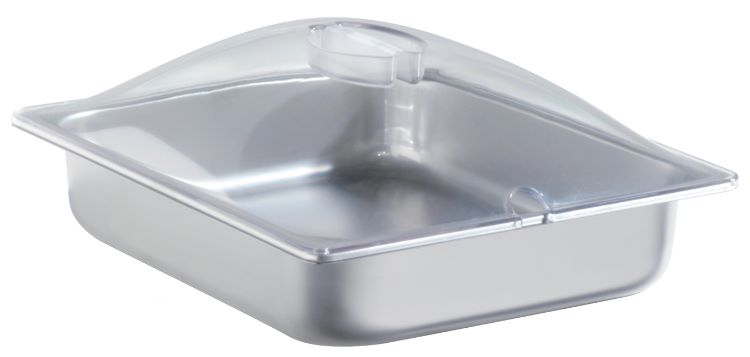 Cadco Half Size Steam Pan with Clear Dome Lid SPL-2P