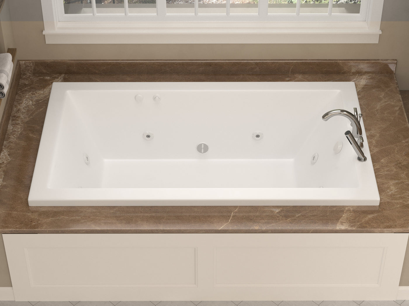 Atlantis Whirlpools Venetian 42 x 60 Rectangular Whirlpool Jetted Bathtub 4260VNWL