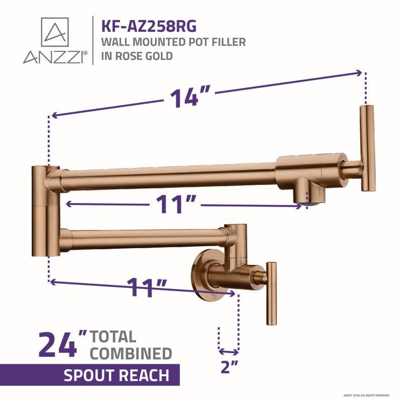 ANZZI Braccia Series 24" Wall Mounted Pot Filler KF-AZ258ORB