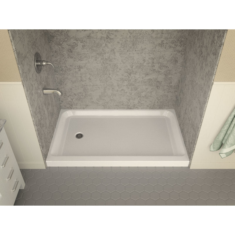 ANZZI Tier 36 x 60 in. Single Threshold Shower Base in White SB-AZ04RD