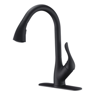 KF-AZ031MK - ANZZI Accent Series Single-Handle Pull-Down Sprayer Kitchen Faucet in Matte Black