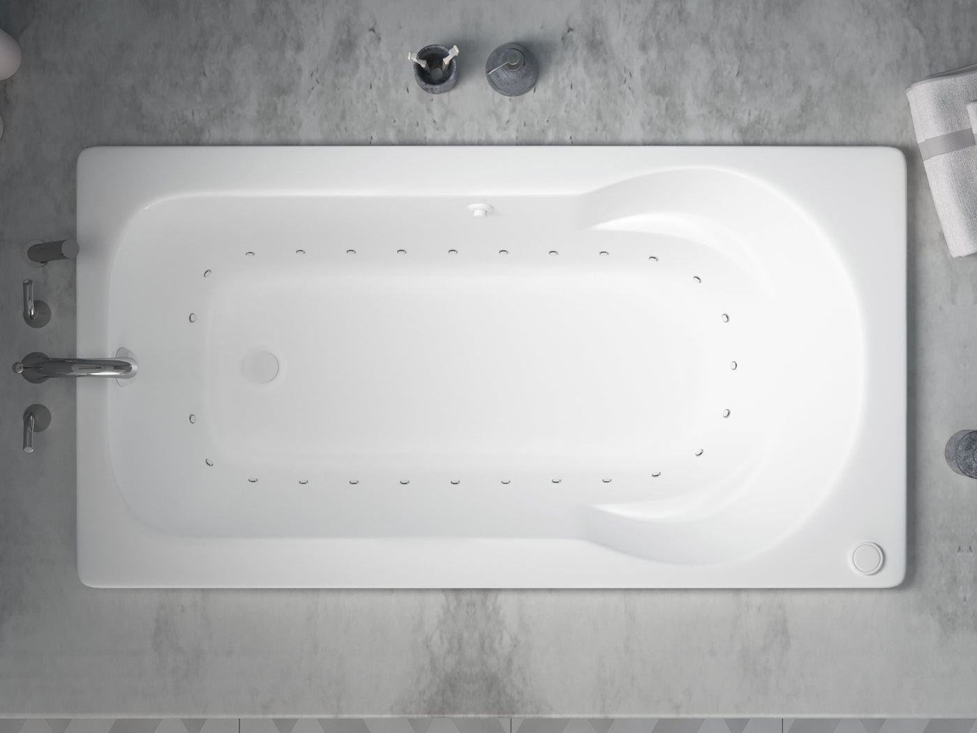 Atlantis Whirlpools Zepher 32 x 60 Rectangular Air Jetted Bathtub 3260ZAL