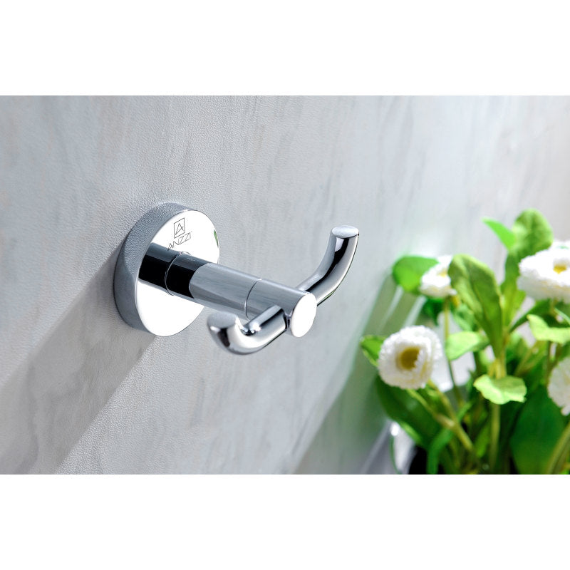 ANZZI Caster Series Robe Hook in Polished Chrome AC-AZ004