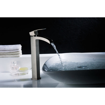 Key Series Single Hole Single-Handle Vessel Bathroom Faucet in Polished Chrome L-AZ097