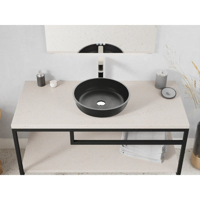 ANZZI Allegro Round Glass Vessel Bathroom Sink LS-AZ907MB