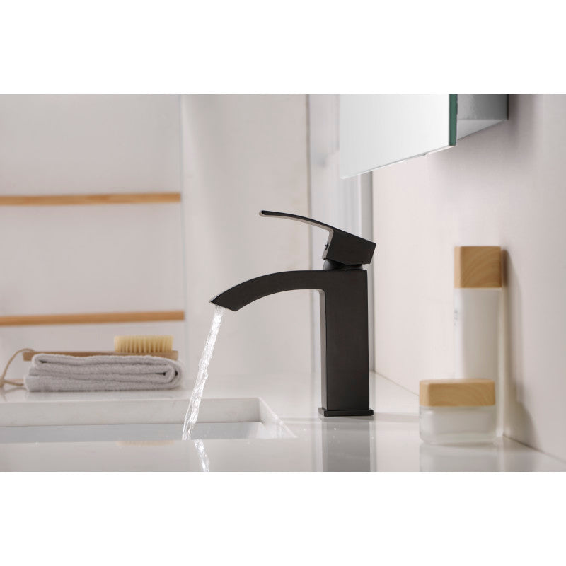 ANZZI Revere Series Single Hole Single-Handle Low-Arc Bathroom Faucet L-AZ037