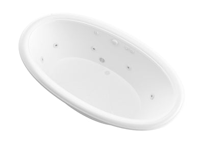 Atlantis Whirlpools Petite 44 x 78 Oval Whirlpool Jetted Bathtub 4478PCWR