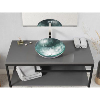 ANZZI Belissima Round Glass Vessel Bathroom Sink LS-AZ917