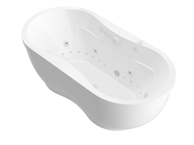 Atlantis Whirlpools Embrace 34 x 71 Oval Freestanding Air & Whirlpool Water Jetted Bathtub 3471AD