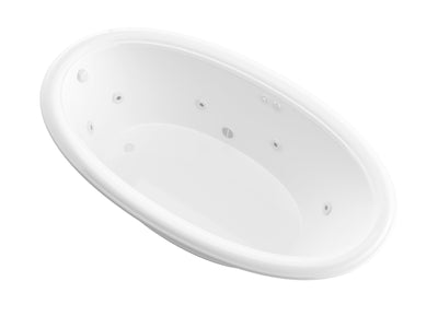 Atlantis Whirlpools Petite 36 x 60 Oval Whirlpool Jetted Bathtub 3660PWL