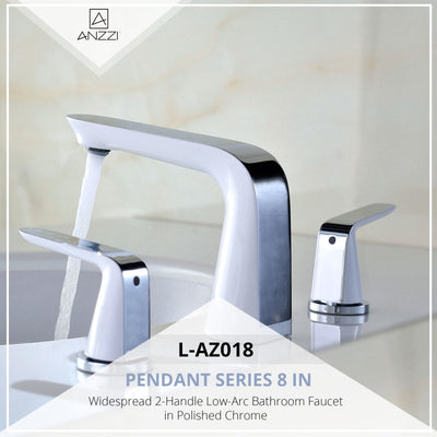 ANZZI Pendant Series 8 in. Widespread 2-Handle Low-Arc Bathroom Faucet L-AZ018