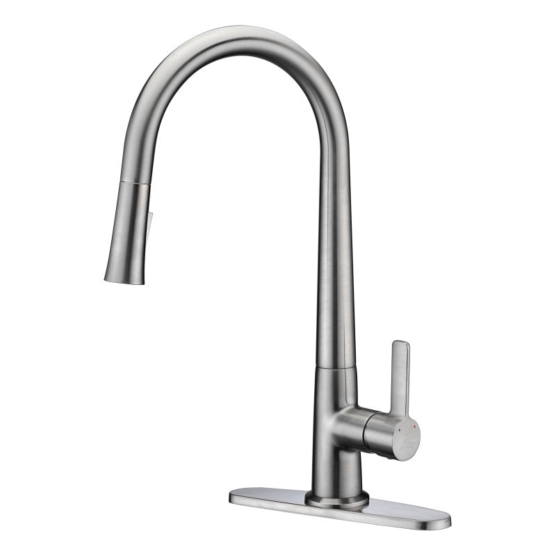 Orbital Single Handle Pull-Down Sprayer Kitchen Faucet in Brushed Nickel KF-AZ186BN