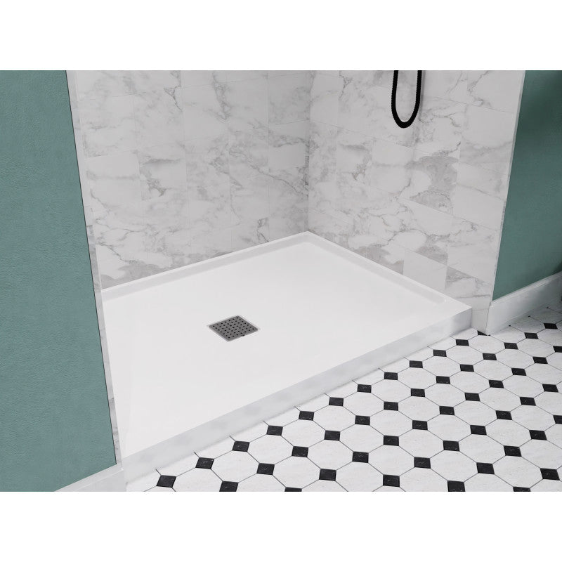 ANZZI Alexander 48 in. x 32 in. Shower Base in White SB-AZ103R