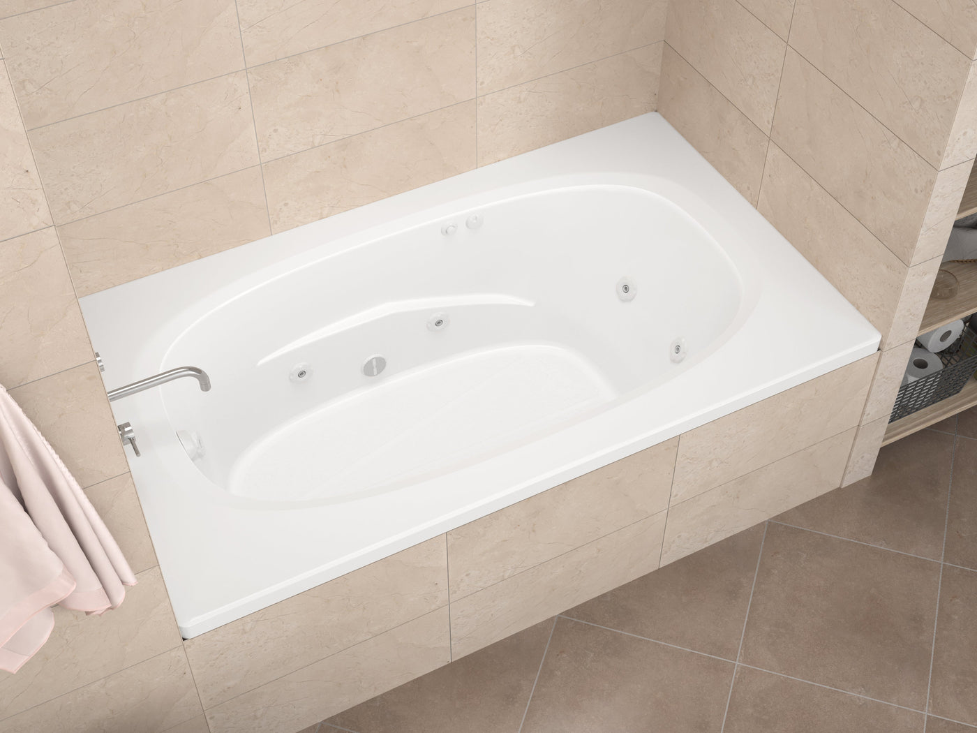 Atlantis Whirlpools Polaris 42 x 72 Rectangular Whirlpool Jetted Bathtub 4272PWL