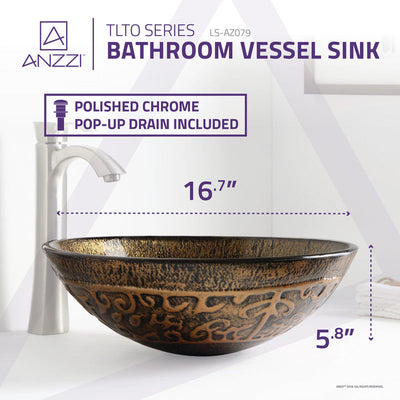 ANZZI Alto Series Deco-Glass Vessel Sink LS-AZ079