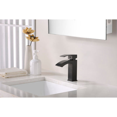 ANZZI Revere Series Single Hole Single-Handle Low-Arc Bathroom Faucet L-AZ037