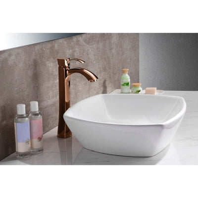 ANZZI Deux Series Ceramic Vessel Sink in White LS-AZ119