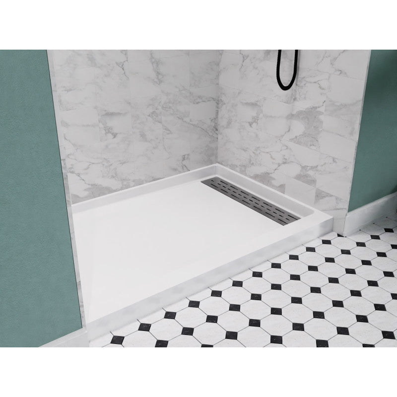 ANZZI Alexander 48 in. x 32 in. Shower Base in White SB-AZ103R