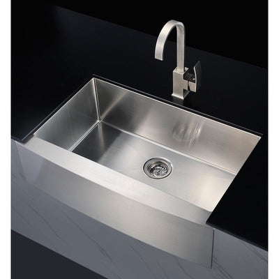 ANZZI Elysian Farmhouse Stainless Steel 36 in. Single Bowl Kitchen Sink in Brushed Satin K-AZ3620-1A