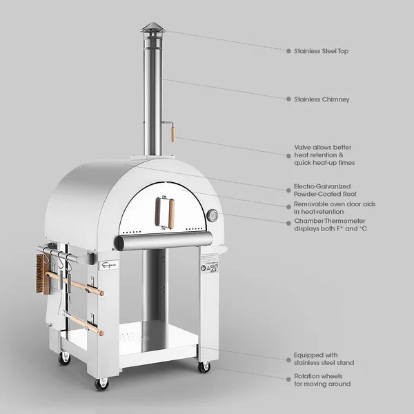 Empava Outdoor Wood Fired Pizza Oven PG01 EMPV-PG01