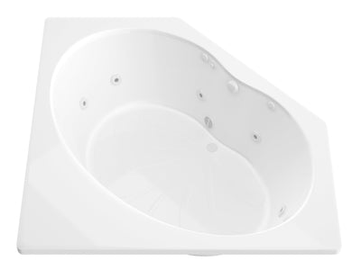 Atlantis Whirlpools Eclipse 60 x 60 Corner Whirlpool Jetted Bathtub 6060EWL