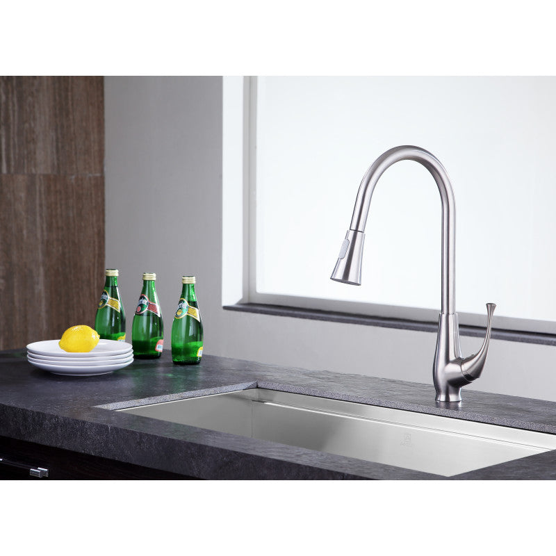 ANZZI Meadow Single-Handle Pull-Out Sprayer Kitchen Faucet KF-AZ217BN