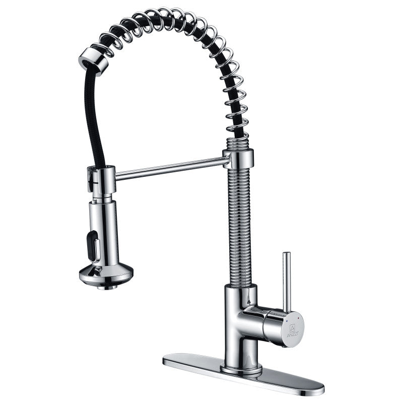 ANZZI Step Single Handle Pull-Down Sprayer Kitchen Faucet KF-AZ194CH