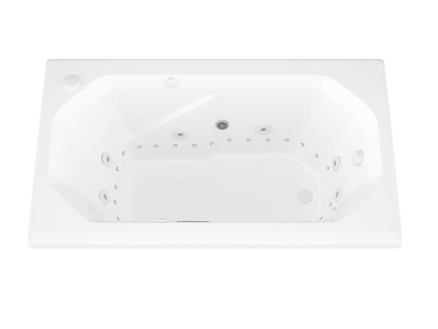 Atlantis Whirlpools Mirage  Deluxe Series 35.875 x 59.625in. Air and Whirlpool Jetted Bathtub in White 3660MDRX