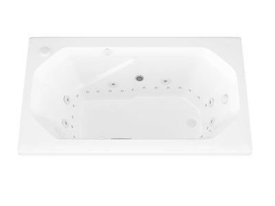 Atlantis Whirlpools Mirage  Deluxe Series 35.875 x 59.625in. Air and Whirlpool Jetted Bathtub in White 3660MDRX