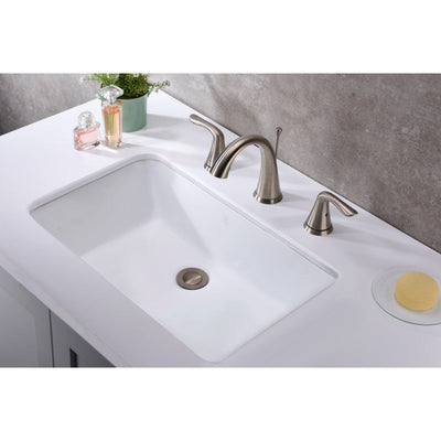 ANZZI Rhodes Series 21 in. Ceramic Undermount Sink Basin in White LS-AZ112