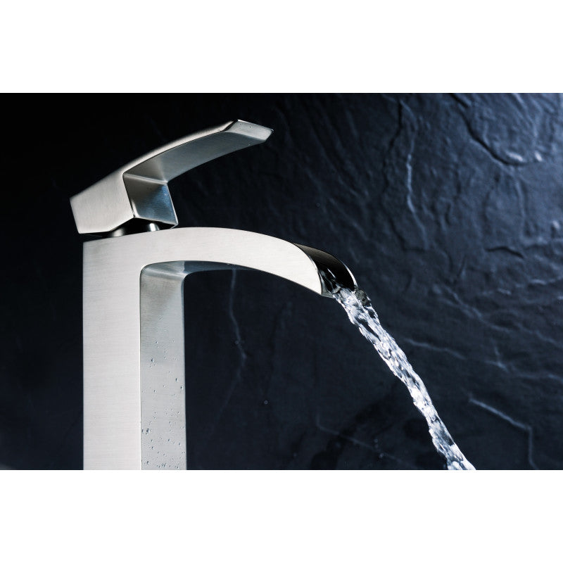 Key Series Single Hole Single-Handle Vessel Bathroom Faucet in Polished Chrome L-AZ097