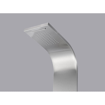 ANZZI Field 58 in. Full Body Shower Panel with Heavy Rain Shower and Spray Wand in Brushed Steel SP-AZ042