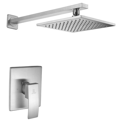 SH-AZ041BN - ANZZI Viace Series 1-Spray 12.55 in. Fixed Showerhead in Brushed Nickel