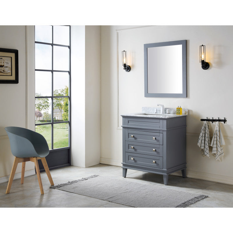 ANZZI Wineck 36 in. W x 35 in. H Bathroom Bath Vanity Set in Rich Gray V-WKG019-36