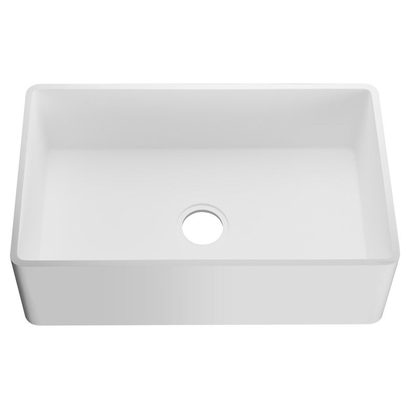 ANZZI Roine Farmhouse Reversible Apron Front Solid Surface 30 in. Single Basin Kitchen Sink K-AZ225-1A