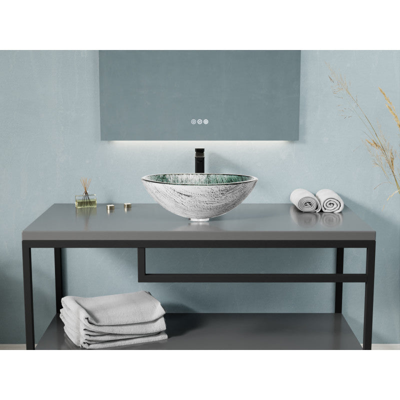 ANZZI Amalfi Round Glass Vessel Bathroom Sink LS-AZ903