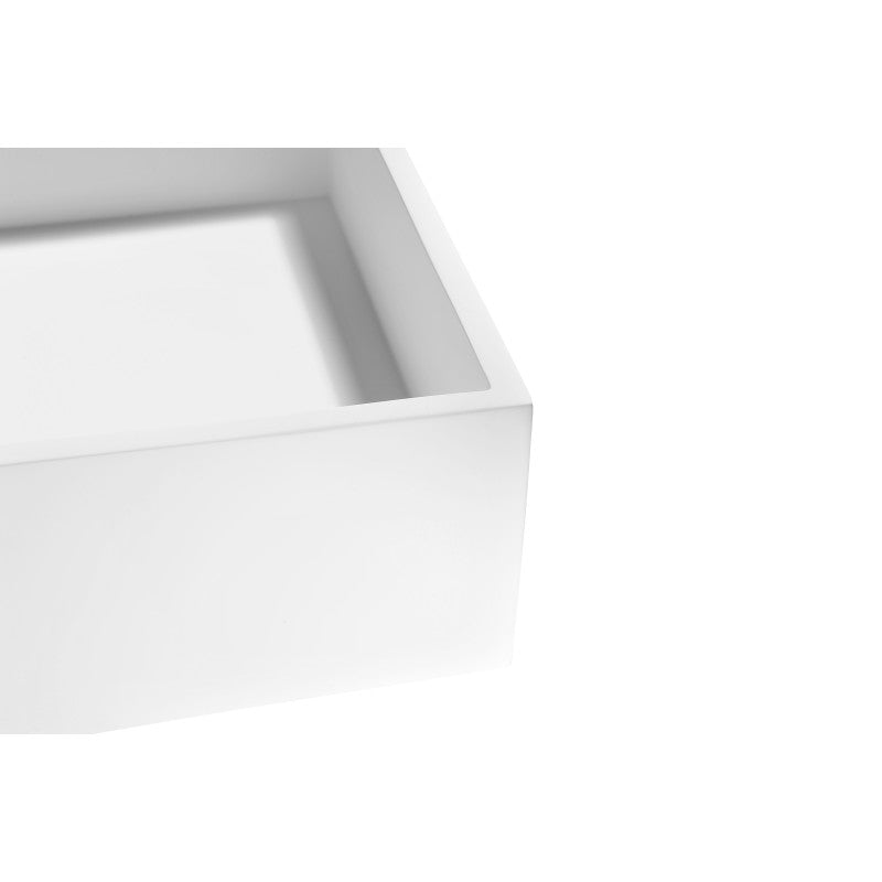 ANZZI Pascal Solid Surface Vessel Sink in Matte White LS-AZ520a