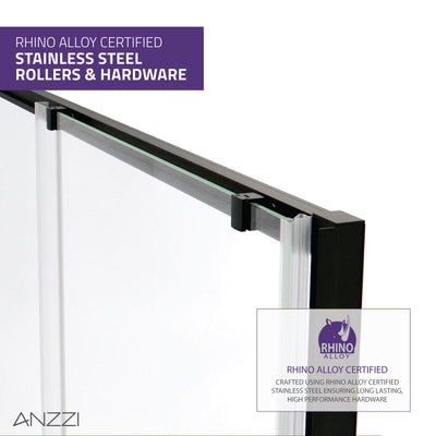 ANZZI Halberd 48 in. x 72 in. Framed Shower Door with TSUNAMI GUARD SD-AZ052-01CH