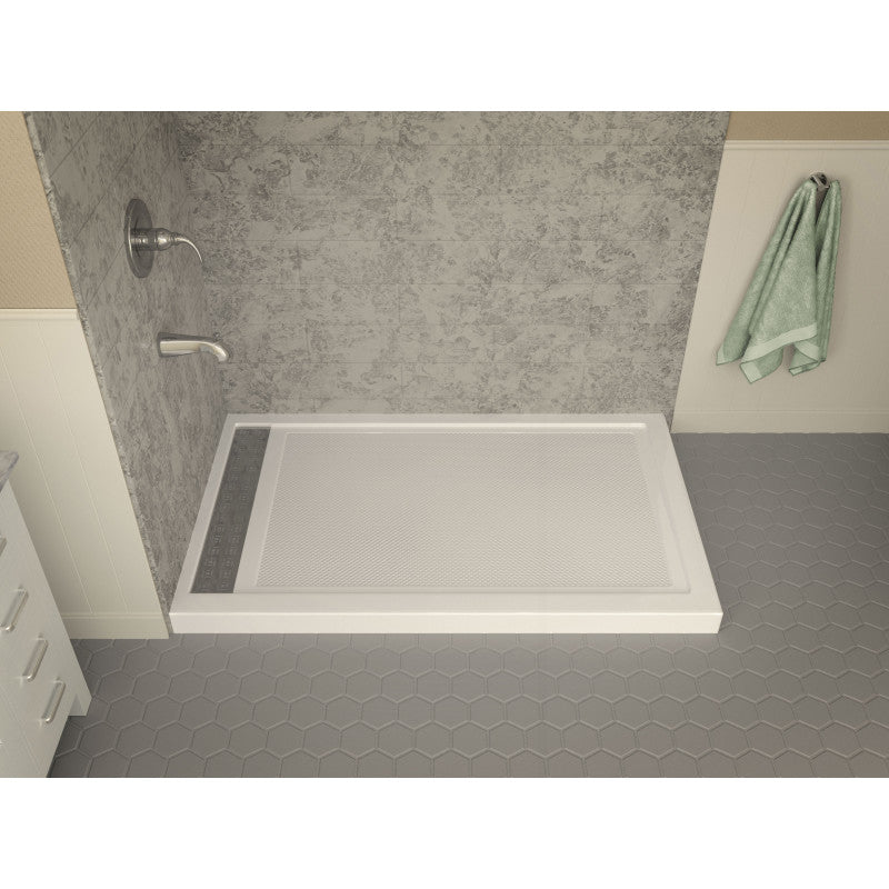 ANZZI Field Series 36 in. x 60 in. Double Threshold Shower Base in White SB-AZ012WL