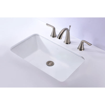 ANZZI Rhodes Series 21 in. Ceramic Undermount Sink Basin in White LS-AZ112