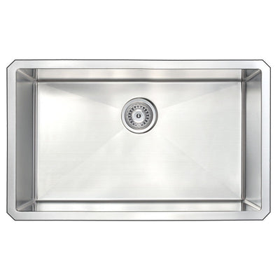 ANZZI Vanguard Undermount Stainless Steel 30 in. 0-Hole Single Bowl Kitchen Sink in Brushed Satin K-AZ3018-1A