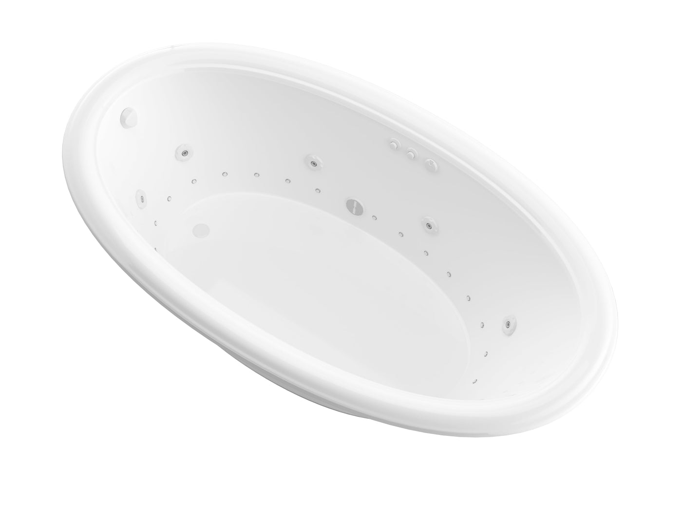 Atlantis Whirlpools Petite 36 x 60 Oval Air & Whirlpool Jetted Bathtub 3660PDR