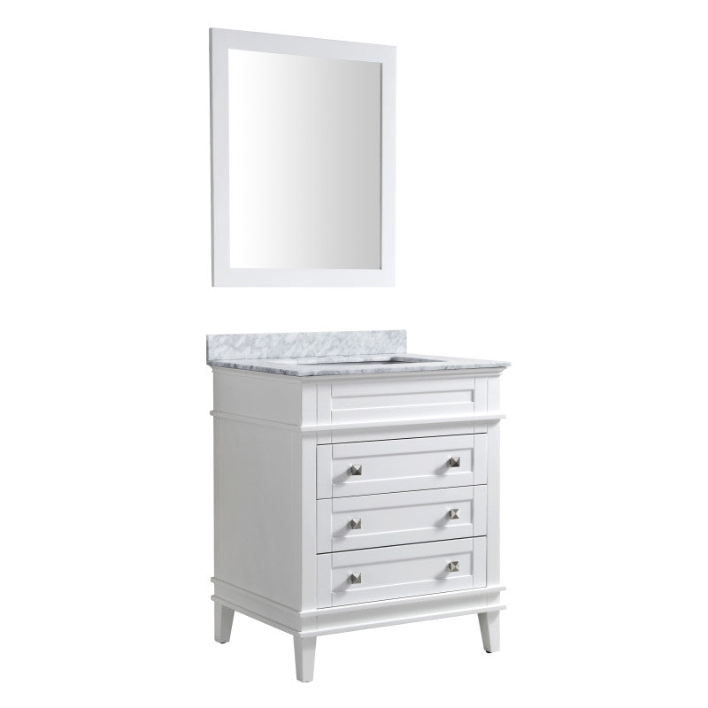 ANZZI Wineck 36 in. W x 35 in. H Bathroom Bath Vanity Set in Rich White V-WKG011-36