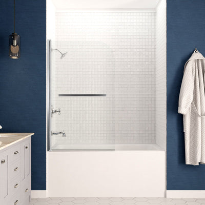 ANZZI Myth 28 in. x 56 in. Frameless Tub Door with TSUNAMI GUARD SD-AZ053-01CH