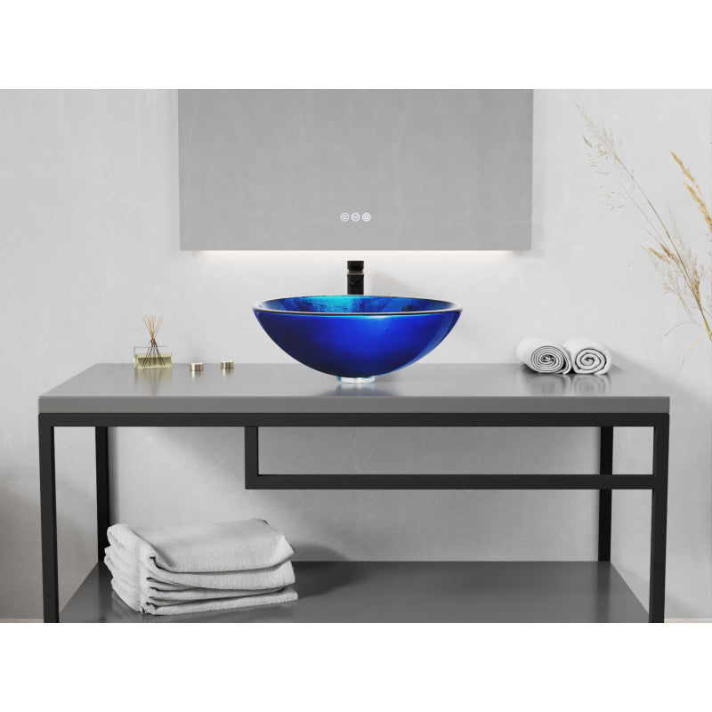 ANZZI Belissima Round Glass Vessel Bathroom Sink LS-AZ917