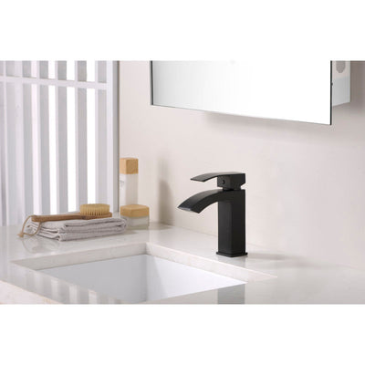 ANZZI Revere Series Single Hole Single-Handle Low-Arc Bathroom Faucet L-AZ037