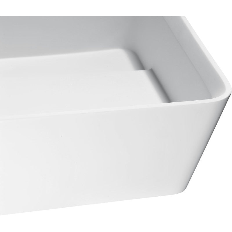 ANZZI Sharon Solid Surface Vessel Sink in Matte White LS-AZ524b