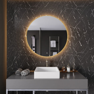 ANZZI 32-in. Diam. LED Back Lighting Bathroom Mirror with Defogger BA-LMDFX015AL