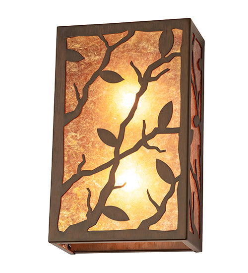 Meyda 10" Wide Branches with Leaves Wall Sconce